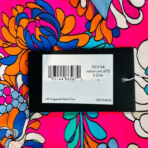 🆕 🔖 kate spade ♠️ Sea Garden Zip Up RashGuard Swimsuit✨Radiant Pink✨Small✨NWT! - Picture 10 of 16